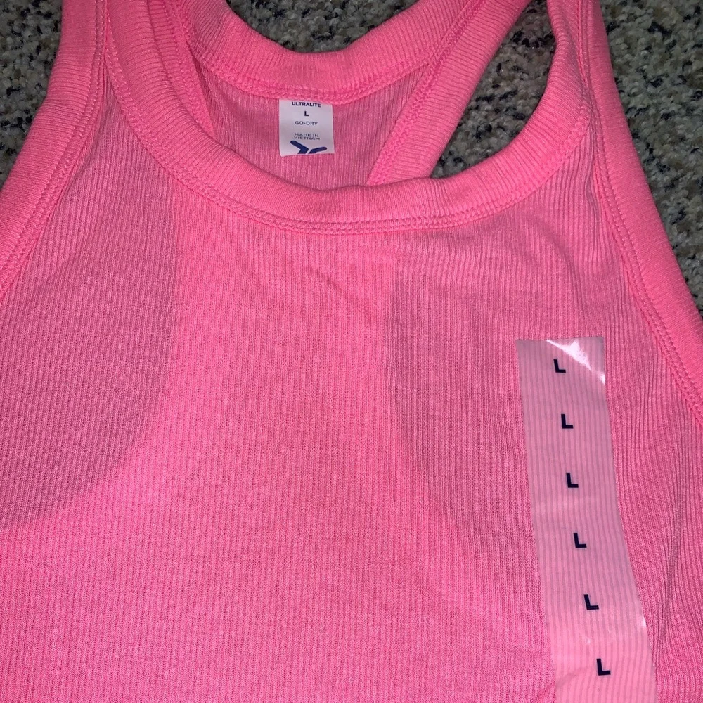 Bright Pink Racerback Tank Top - Picture 3 of 5
